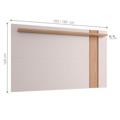 Painel Extensivel Para Tv Ate 70 Polegadas Doha Off-white Matte Freijo
