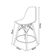 Conjunto Mesa Bistrô Eames Eiffel Vidro Com 3 Banquetas Rosas De Madeira - Cor: Rosa