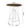 Jogo Mesa Bistrô Eames Tampo Amêndoa 60Cm 2 Banquetas Preta Base Ferro Branco - Cor: Amendoa