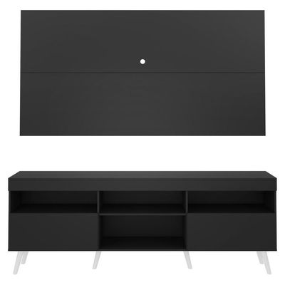 Rack Com Painel E Suporte Tv 65" Retrô Multimóveis V3134