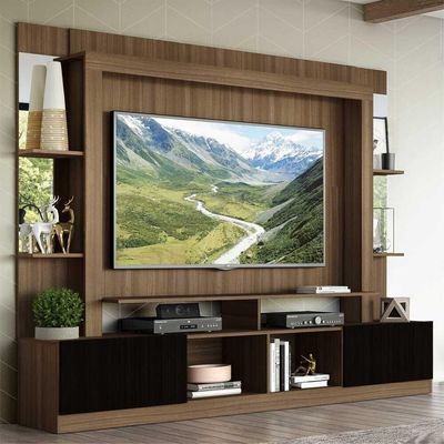 Estante Tv 65" Prateleiras C/ Espelho Oslo Multimóveis V3393