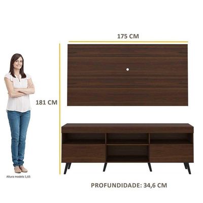 Rack Com Painel Tv 65" Retrô Flórida Multimóveis V3133