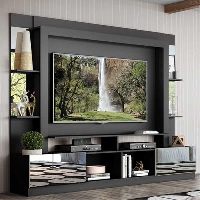 Estante Com Suporte Tv 65" E Espelho Oslo Multimóveis V3381