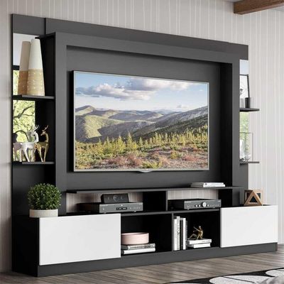 Estante Com Suporte Tv 65" C/ Espelho Oslo Multimóveis V3385
