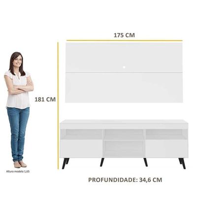 Rack Com Painel Tv 65" Retrô Flórida Multimóveis V3133