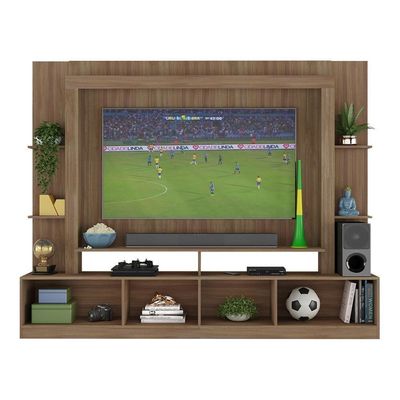Rack Estante + Painel Tv 65" Br3386 lacca Fumê