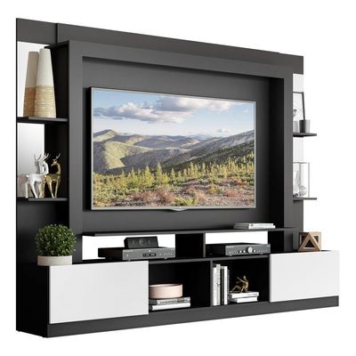 Estante Tv 65" Prateleiras C/ Espelho Oslo Multimóveis V3393