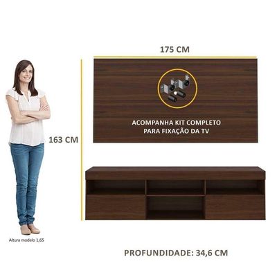 Rack Com Painel E Suporte Tv 65" Flórida Multimóveis V3112
