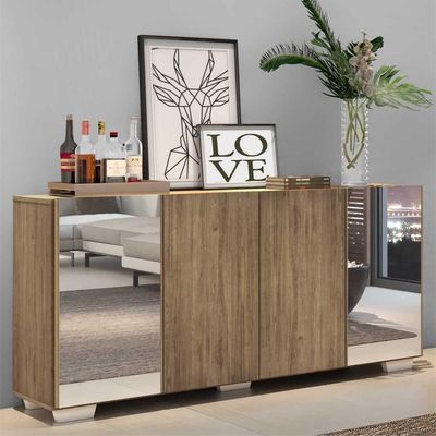 Aparador Buffet 4 Portas Multimóveis V3557 Rustic/Natural