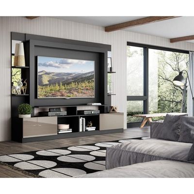Estante Com Suporte Tv 65" C/ Espelho Oslo Multimóveis V3385