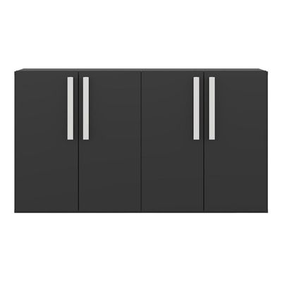 Aparador Buffet 4 Portas Viena V3604 Preto/Branco
