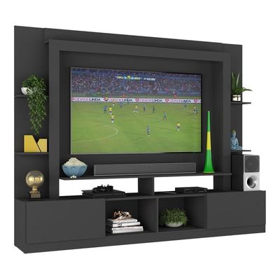Rack Estante+Painel Tv 65" E Catar Br3395 Preto
