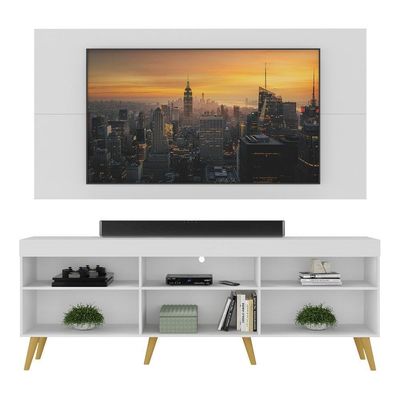 Rack Com Painel Tv 65" Retrô Flórida Up Multimóveis V1042