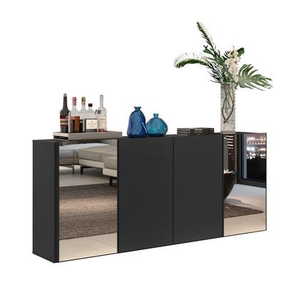 Aparador Buffet 4 Portas Vegas Multimóveis V3561 Preto