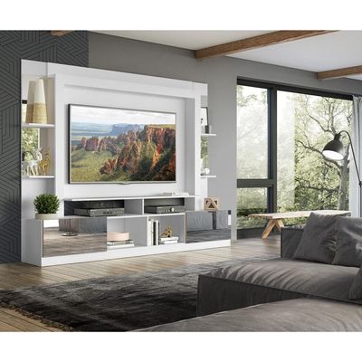 Estante Com Suporte Tv 65" E Espelho Oslo Multimóveis V3381