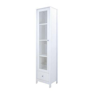 Cristaleira Ditália 1 Porta De Vidro 1 Gaveta E-962 Branco