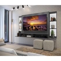 Painel Tv 60" Com Espelho Nairóbi Multimóveis V3150 Grafite