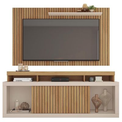 Rack Com Painel Para Tv Até 65 Polegadas Life Marrom Caemmun