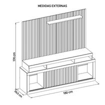 Rack Com Painel Para Tv Até 65 Polegadas Life Marrom Caemmun