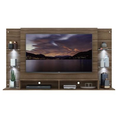 Painel Tv 60" Com 4 Leds Vegas Multimóveis V3396 Madeirado