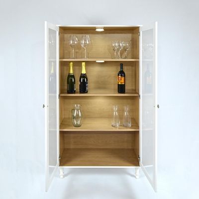 Cristaleira Estante Para Livros Ditália C/ Luz E-957 Branco