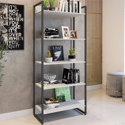 Conjunto Escritório Maya Branco Preto