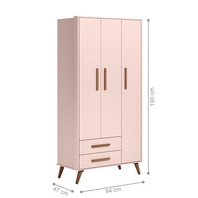 Conjunto Quarto Infantil Retro Toronto Rosa