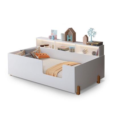 Cama Doçura Infantil Com Nicho Design Juvenil Branca Branco