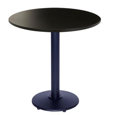 Mesa Zeta 77,50 Cm (Altura) Com Tampo Em Mdp Redonda 60 Cm Preto