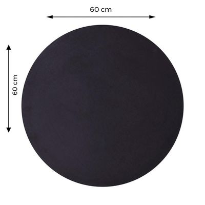 Mesa Zeta 77,50 Cm (Altura) Com Tampo Em Mdp Redonda 60 Cm Preto