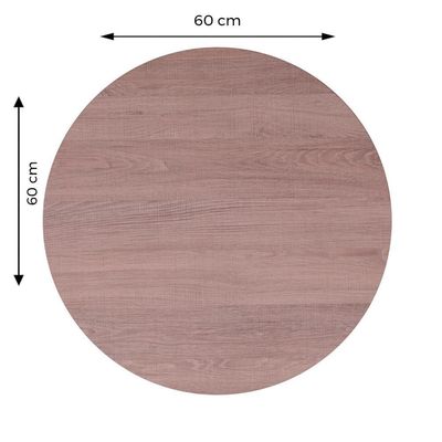 Mesa Bistrô Beta 112,50 Cm (Altura) Com Tampo Em Mdp Redonda 60 Cm Imbuia