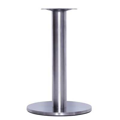 Mesa Beta Big Em Inox 75 Cm (Altura) Com Disco Redondo Com Tampo Em Mdp Redonda 60 Cm Preto