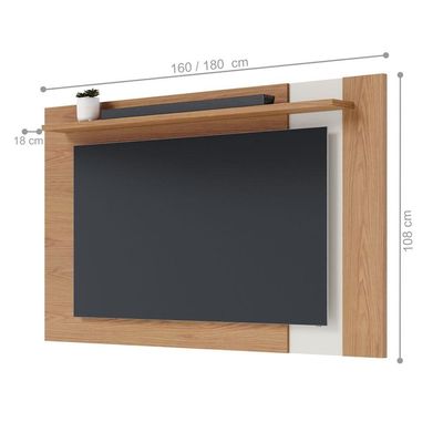 Painel Extensivel Para Tv Ate 70 Polegadas Doha Freijo Off-white Matte