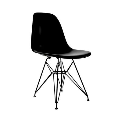Conjunto De Mesa Clips De Ferro Preto Tampo Amêndoa 120X75 4 Cadeiras Ferro Preta Assento Pret