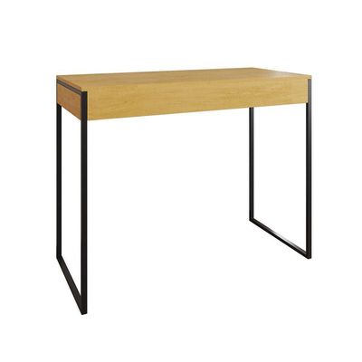 Aparador Industrial Retangular Califórnia Canela 137X40Cm Base Ferro Preto Cor: Canela