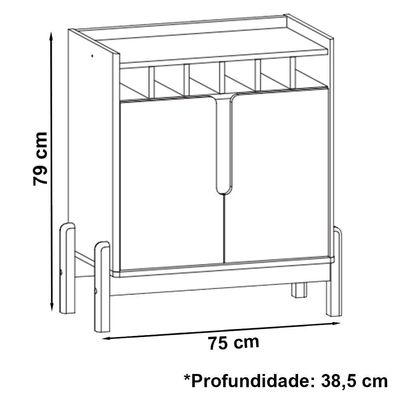 Barzinho 2 Portas 50522 E Cristaleira Para Sala 50519 Cinza Perola Cedro Dcasa Cinza Perola Cedro