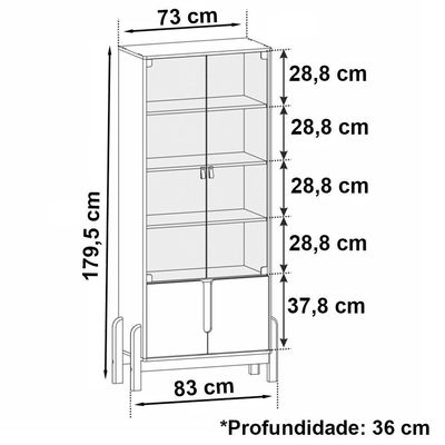 Barzinho 2 Portas 50522 E Cristaleira Para Sala 50519 Cinza Perola Cedro Dcasa Cinza Perola Cedro