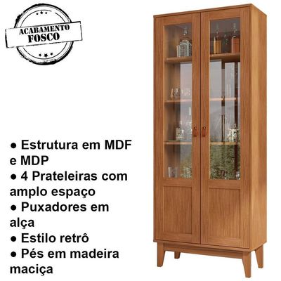 Cristaleira 2 Portas 50521 Cedro Dcasa Cedro