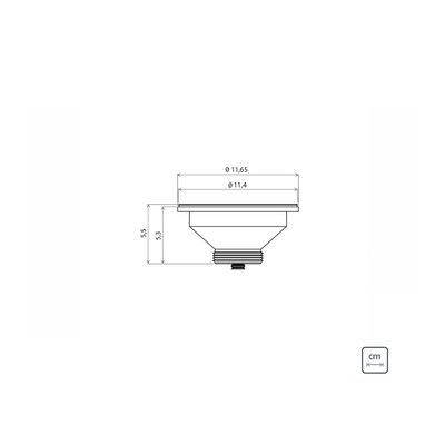 Cuba de Embutir Tramontina Lavínia Perfecta 47 BL em Aço Inox Polido 47 x 30 x 14 cm com Válvula