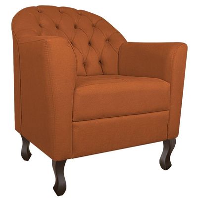 Kit Diva Recamier Diana 140Cm Lado Esquerdo E 02 Poltronas Julia Suede - Doce Sonho Móveis Terracota