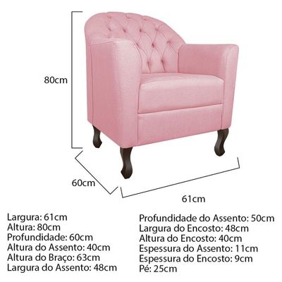 Kit Diva Recamier Diana 160Cm Lado Direito E 02 Poltronas Julia Suede - Doce Sonho Móveis Rosa Bebê