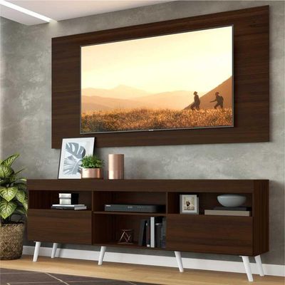 Rack com Painel TV até 65" e Pés Retrô Flórida Multimóveis