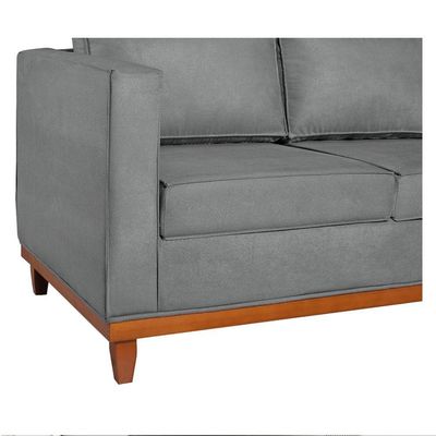 Sofá 2 e 3 Lugares Europa 180cm Conforto e Elegância Corano Cinza