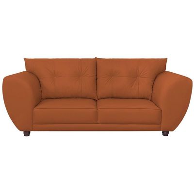 Sofá 2 Lugares Tulipa Suede - Amarena Móveis Terracota
