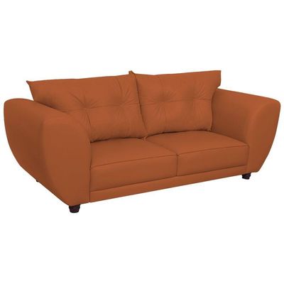 Sofá 2 Lugares Tulipa Suede - Amarena Móveis Terracota