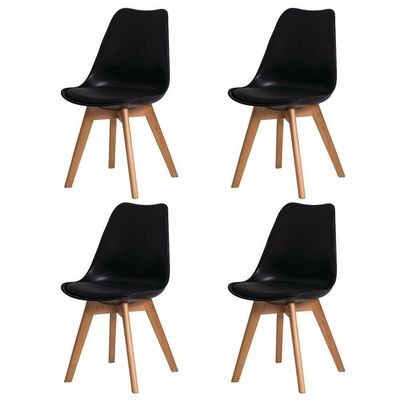 Conjunto Mesa Redonda Branca 70Cm c/4 Cadeiras Preta