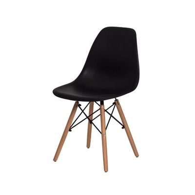 Conjunto Mesa Redonda 70Cm Branca c/4 Cadeiras Eifffel Preta