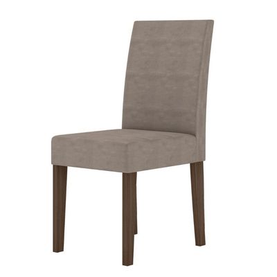 Conjunto Sala De Jantar Retangular Mesa Agata 160cm E 06 Cadeiras Josi Amêndoa Com Off White