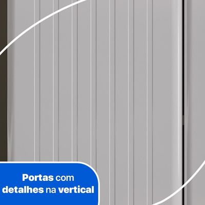 Cozinha De Aço Compacta Telasul Diamante C/ Vidro 3Pçs Branco