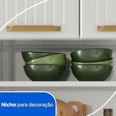 Cozinha De Aço Compacta Telasul Diamante 3Pçs Branco/Preto